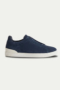 Monaco Suede Triple Stitch Sneaker Navy
