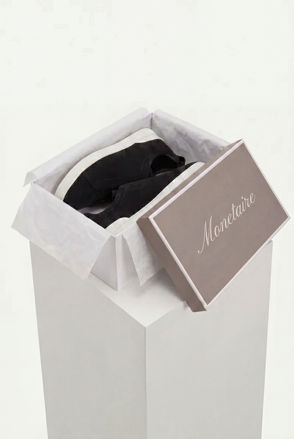 Monaco Suede Triple Stitch Sneaker Black